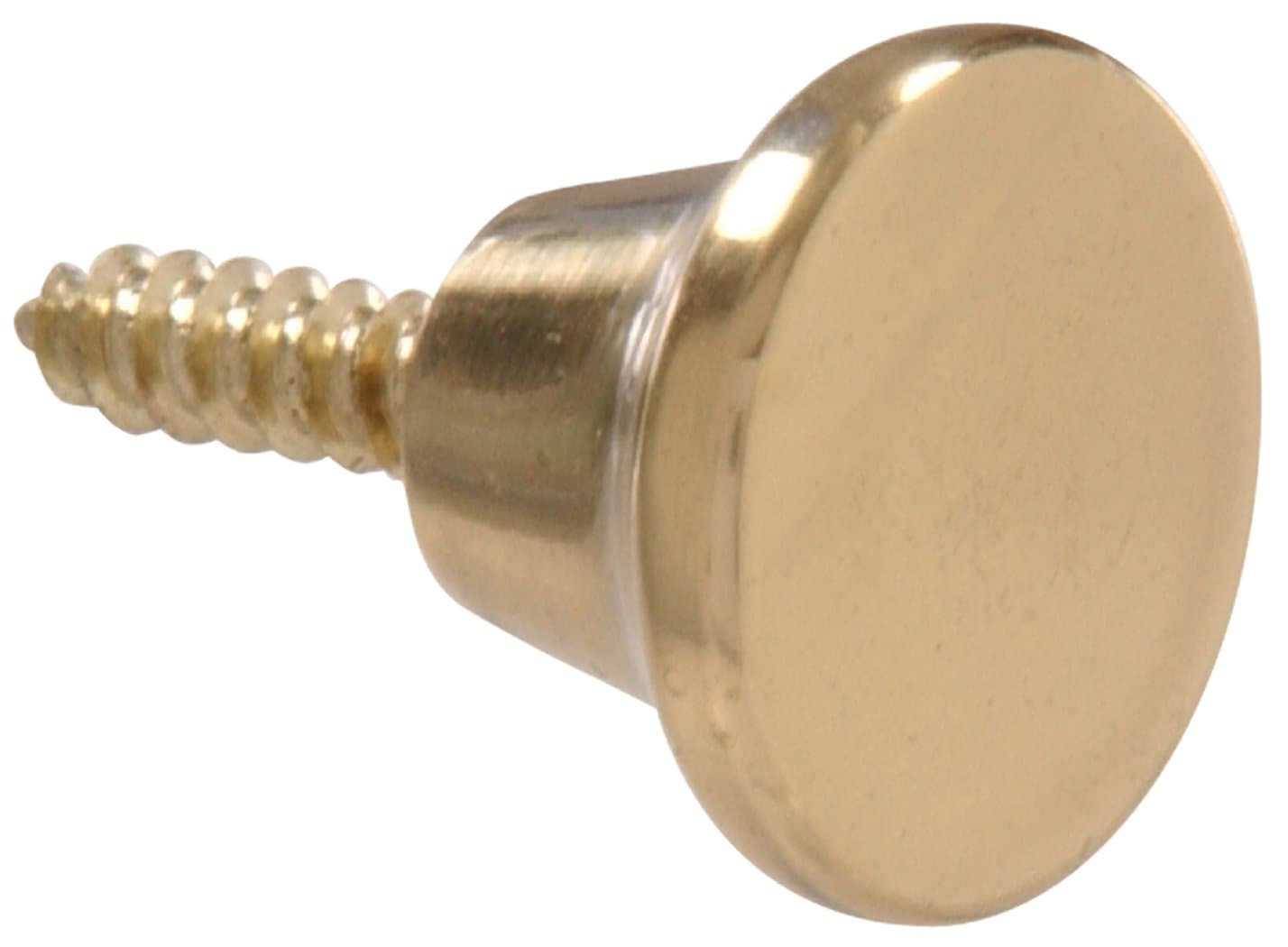 Hardware Essentials 852406 Mini Knobs 1/2" Brass -2 Pack