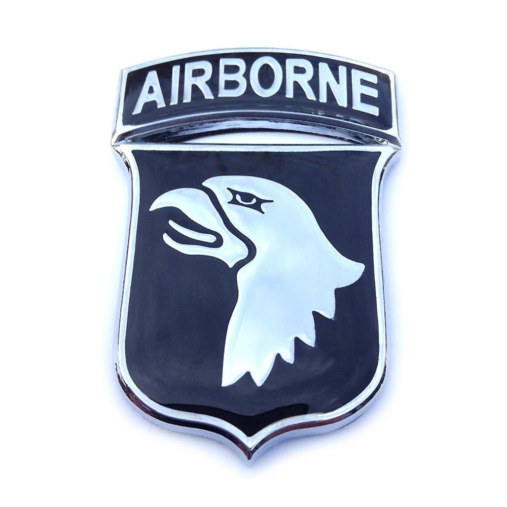 Auto Medals101st Airborne Division Sticker Decal Emblem Subdued for Car Truck Auto Metal US Army Sticker 55x40mm