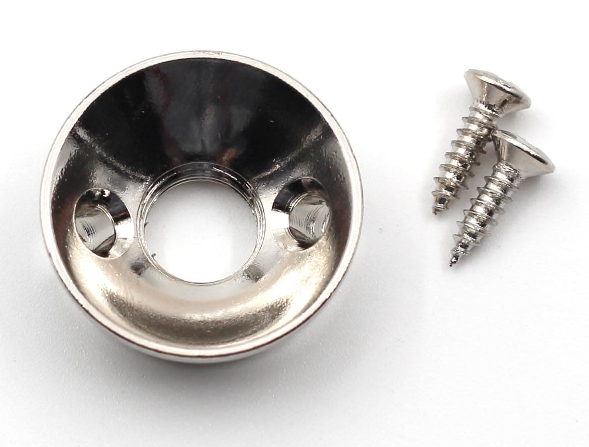 Allparts Electrosocket Jack Plate for Telecasters® - Polished Nickel Finish