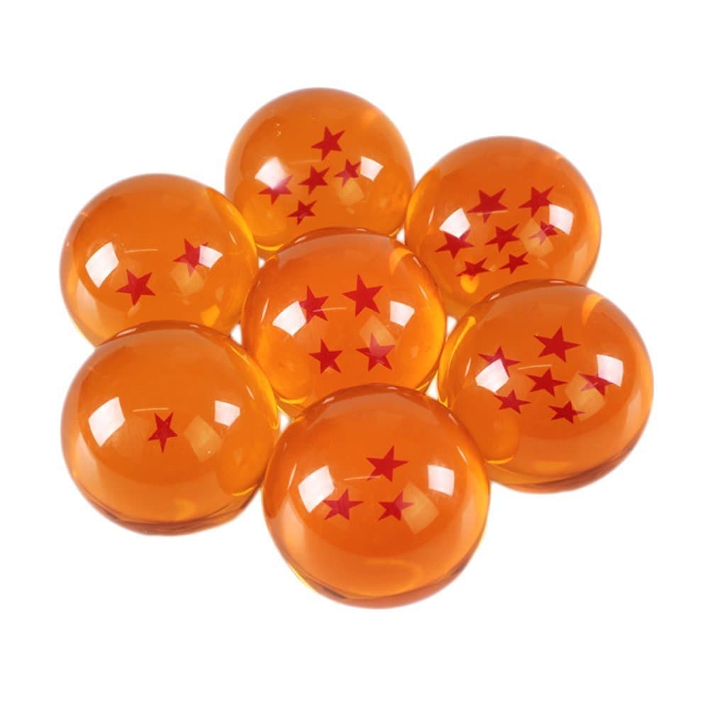 Collectible Large Crystal Acrylic Glass 7 Stars Balls, 7 Pcs with Gift Box, 76MM (3 in) in Diameter