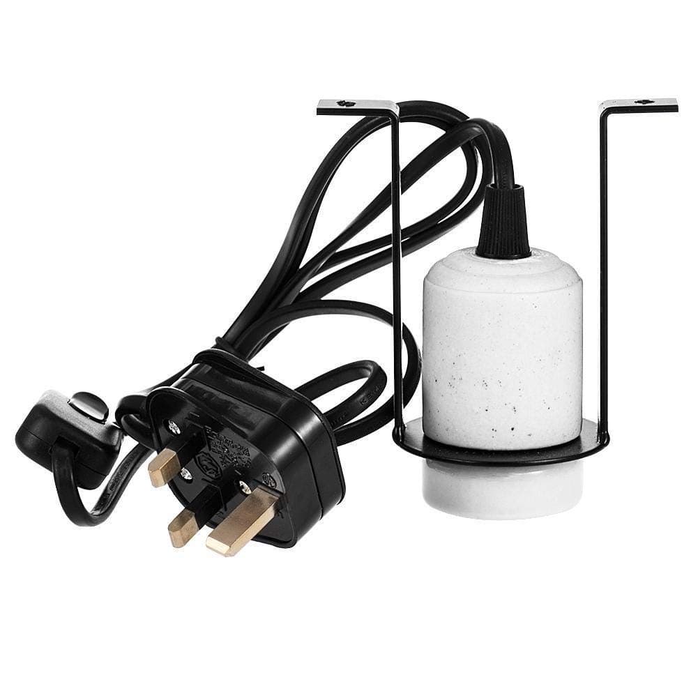 EARLYBIRD SAVINGS Reptile Ceramic Heat Lamp Holder Pet Heater Bracket for E27 Bulb