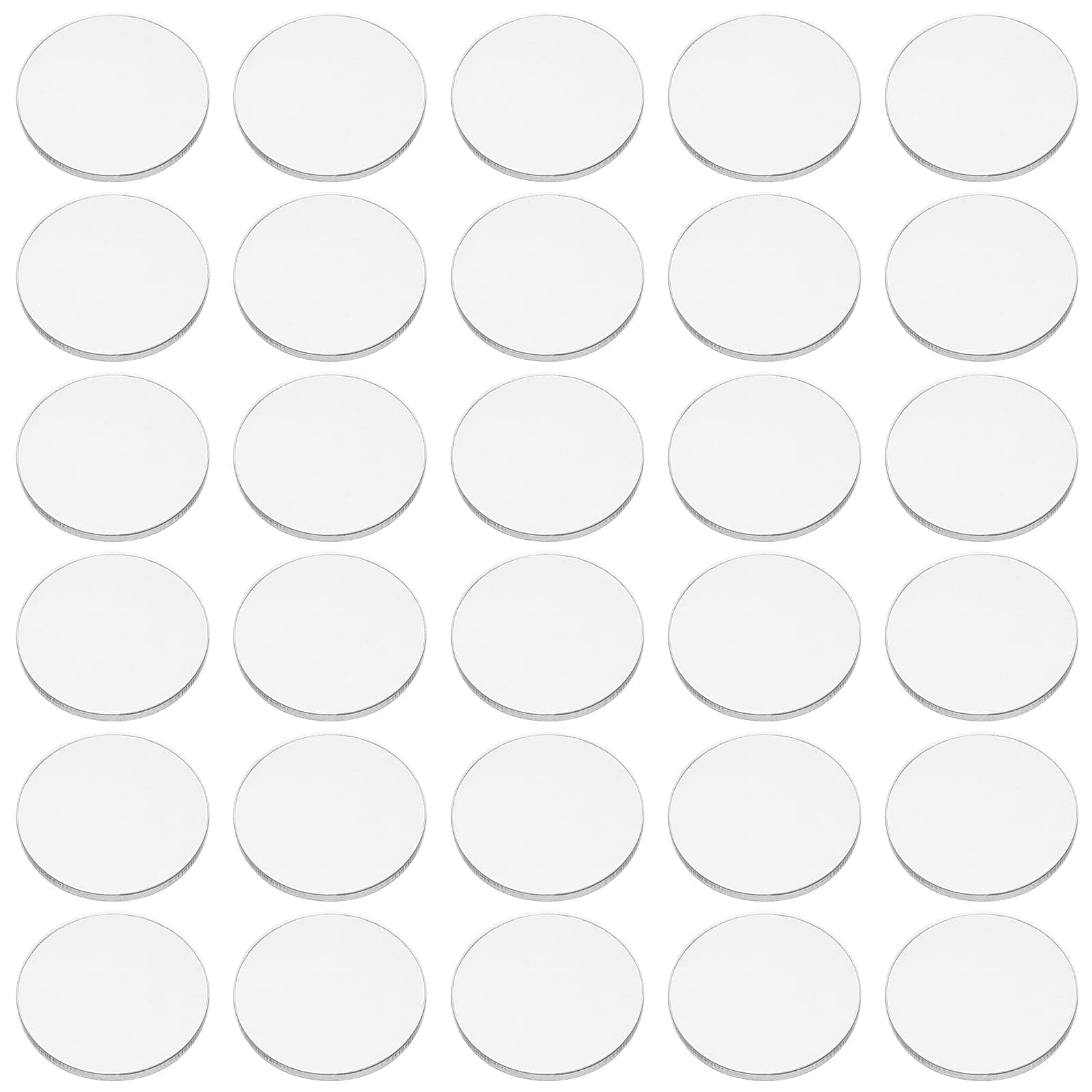 FINGERINSPIRE 100 Pcs Clear Circles Acrylic Sheet 1 inch Circular Miniature Bases Blanks Acrylic Disc Mini Flat Round Acrylic Base for Miniatures Wargame Halloween Christmas Craft Keychain