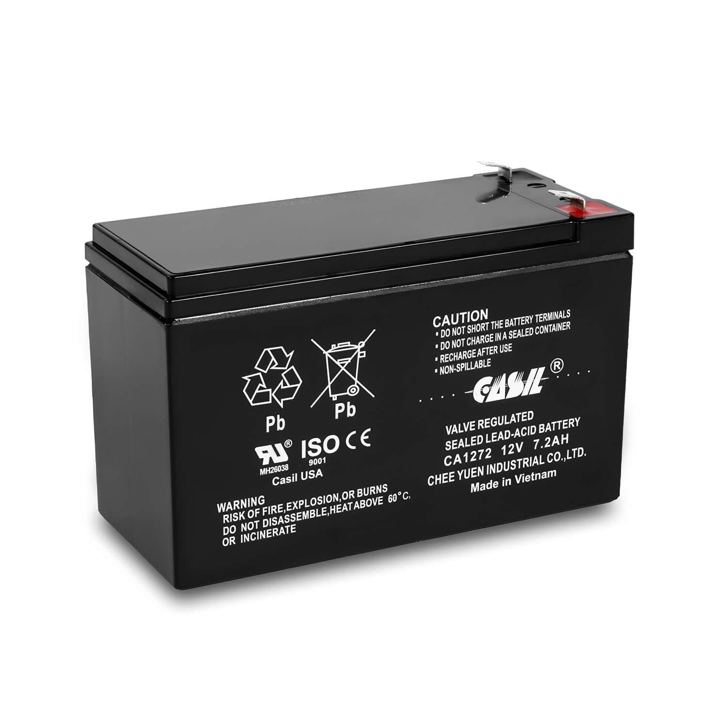 CA1272 12V 7.2Ah SLA/AGM Sealed Lead Acid Rechargaeble Maintenance-Free Battery – F2 Terminals