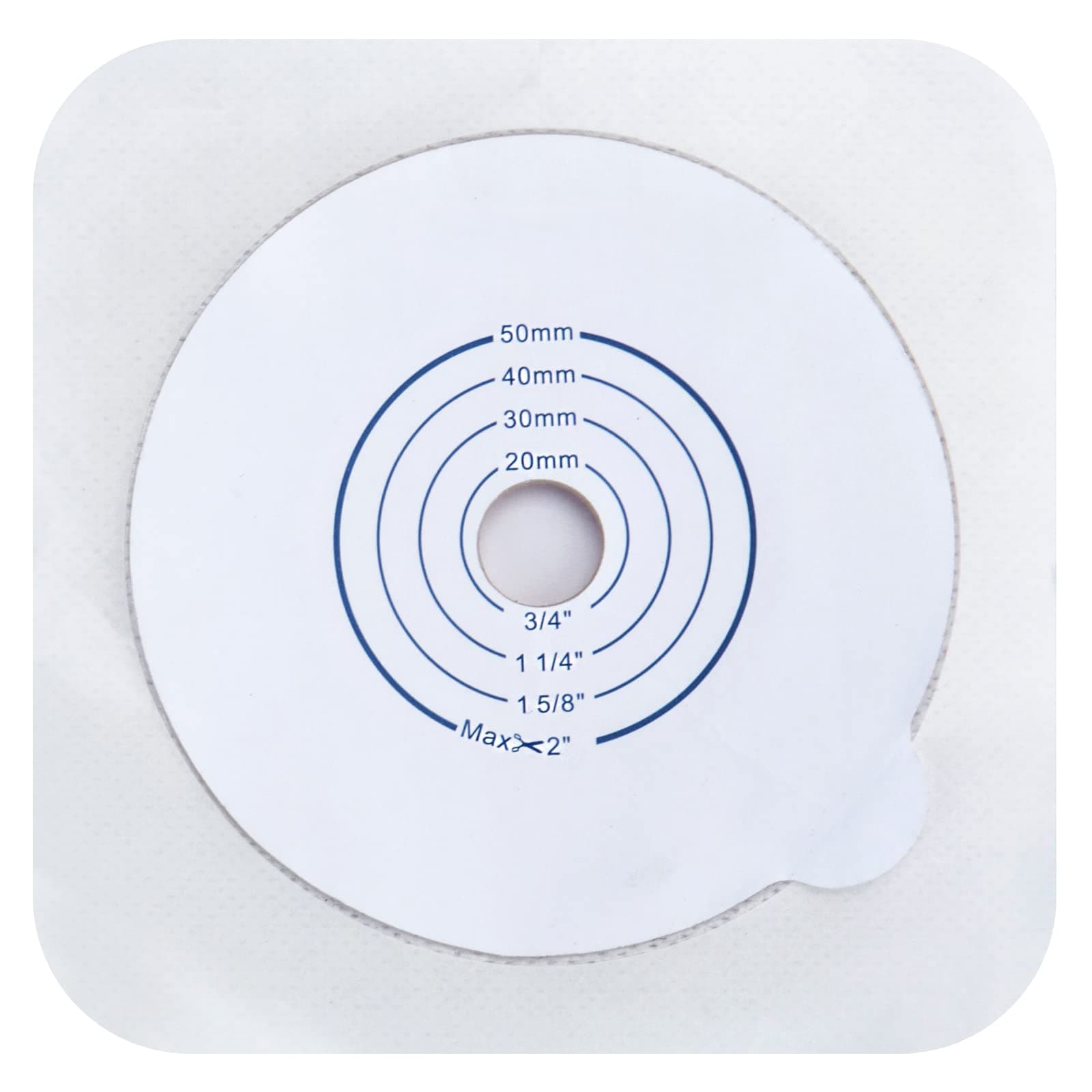 5PCS Adhesive Stoma Skin Barriers for Two Piece Ostomy Drainable Pouches Cut to Fit 3/4"-2", Ostomy Wafer Supply for Colostomy Ileostomy Stoma Care