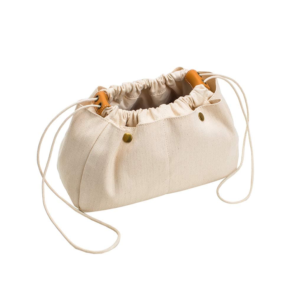YONBEN Insert Organizer Bag - Tote Bag Organize - Drawstring Canvas Storage Organizer-Cotton Canvas Pouches (L)