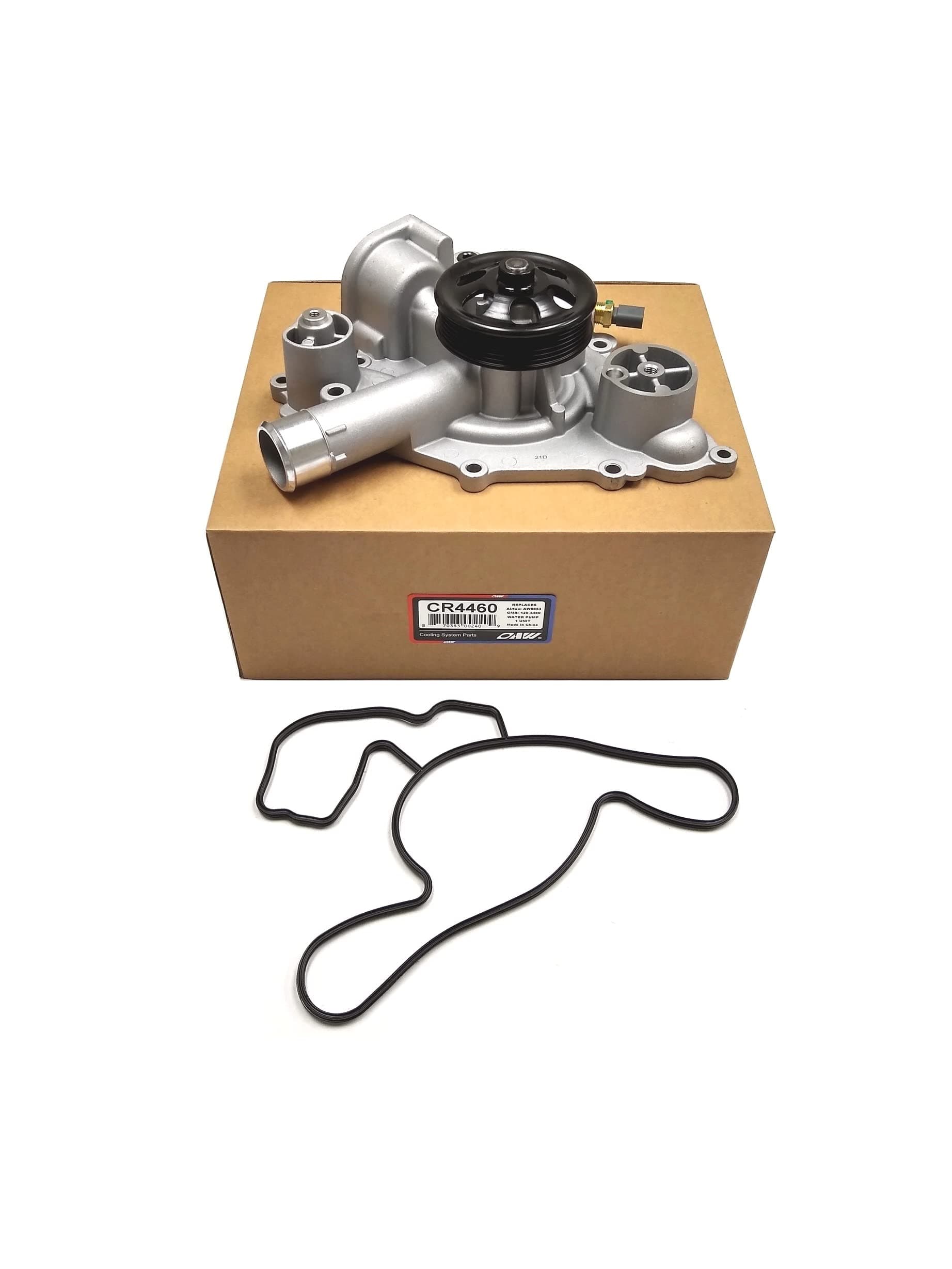 OAW CR4460 Water Pump W/Temp Sensor for 5.7L-V8 Hemi & 6.4L-V8 Hemi on 2011-2023 Chrysler 300, Dodge Challenger, Charger, Durango, Jeep Grand Cherokee