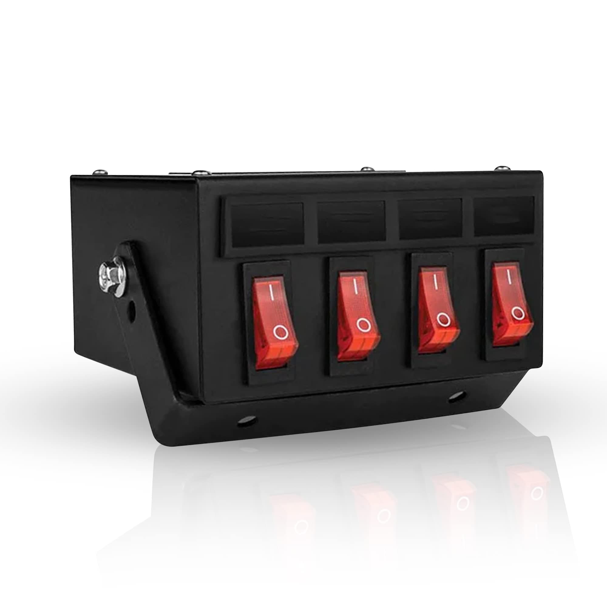 Ultra Bright Lightz 1100 4-Switch Backlit Controller Box | Emergency Vehicle Strobe Warning Lights | Siren | Speaker