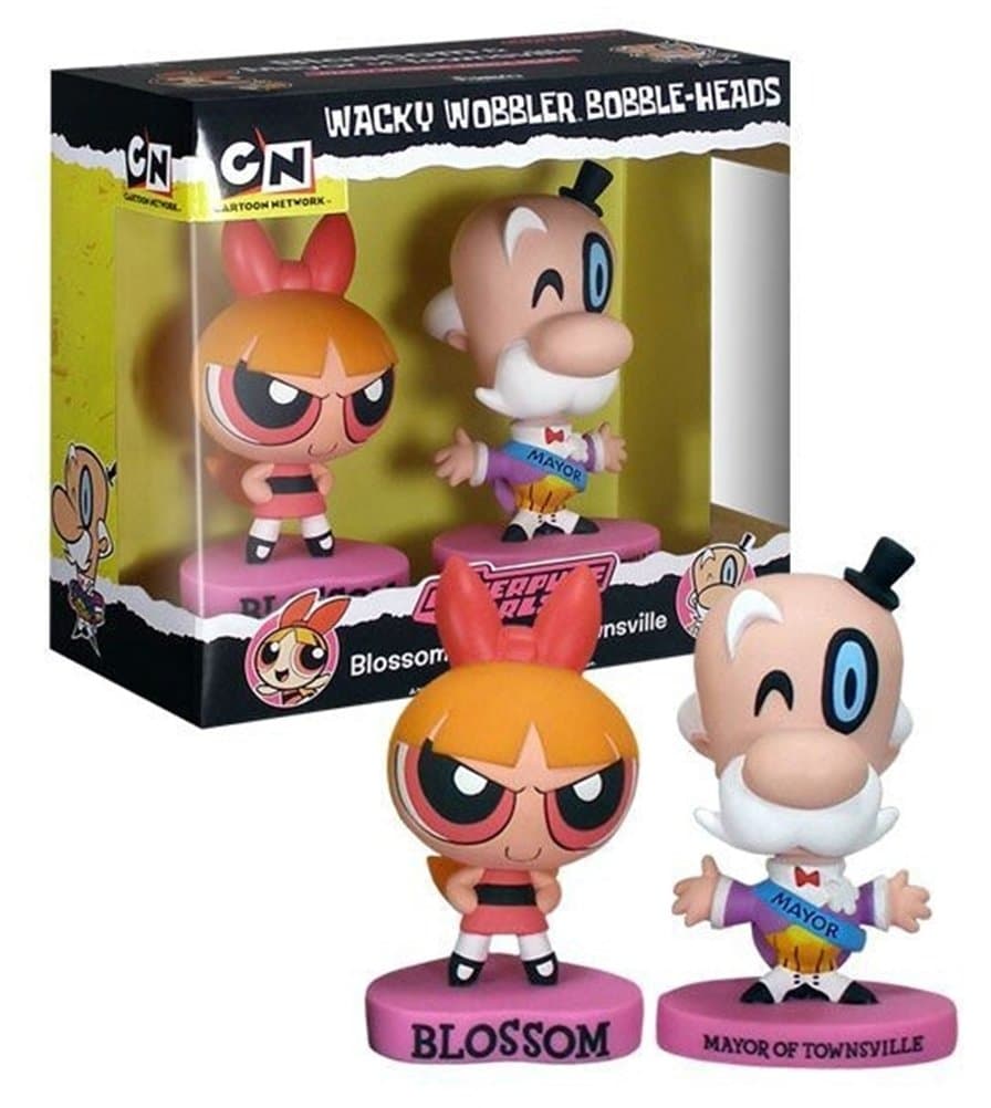 Wacky Wobbler Power Puff Girls BLOSSOM & MAYOR - 2 bobble-heads PVC 13cm Funko