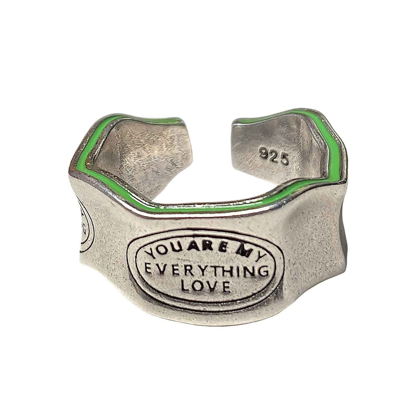 Handmade Vintage 925 Sterling Silver Wide Band Rings for Women/Men,Adjustable Thumb Finger Ring