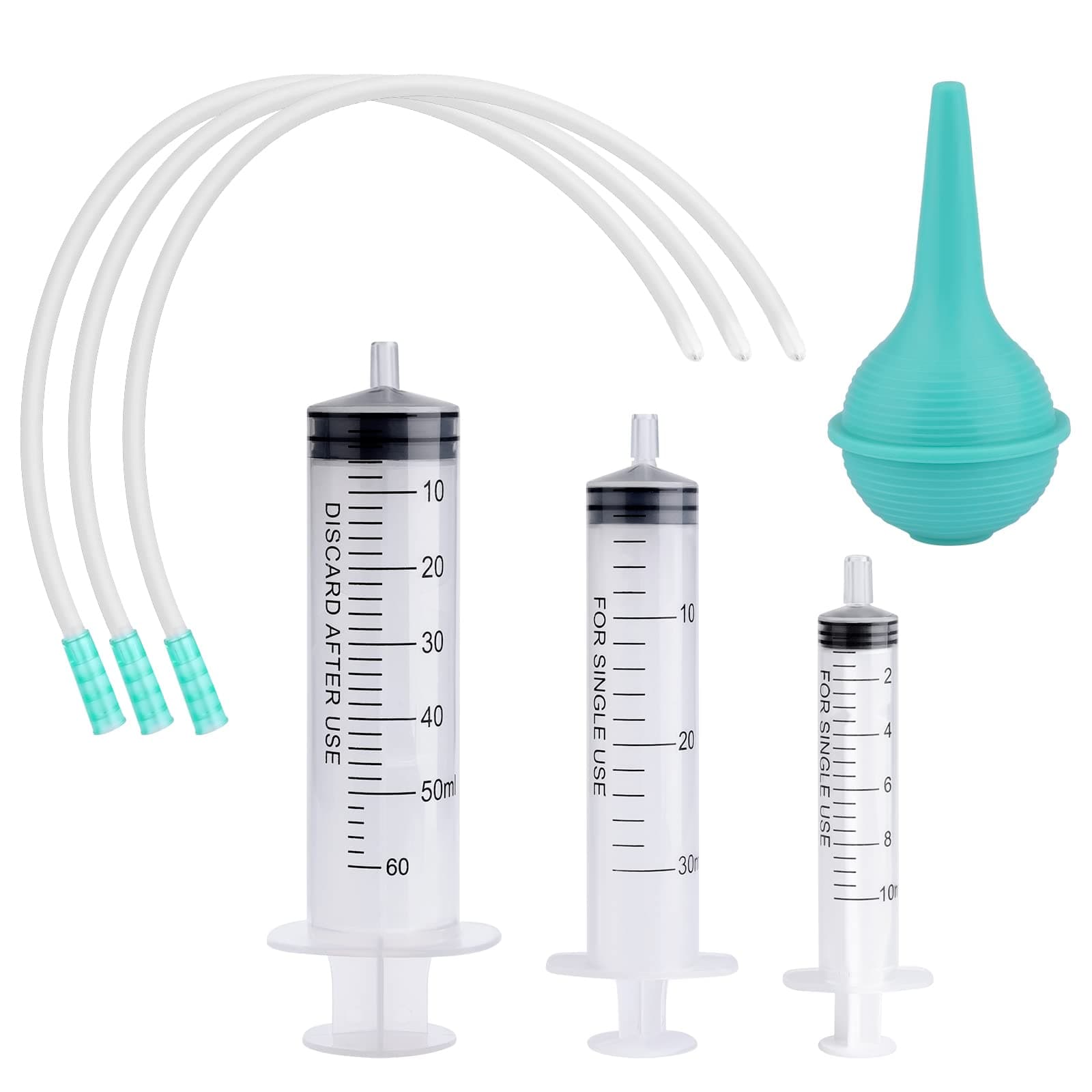 KINBOM 7pcs Pet Nursing Supplies - Animal Kid Tube Feeding Kit with Syringe Feeder, Feeding Tube Supplies for Lamb, Goat, Puppies & Small Animals