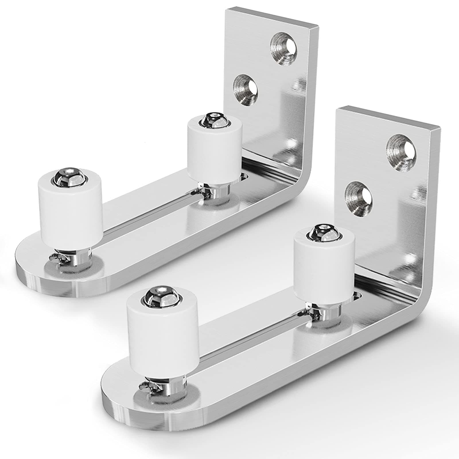 EaseLifeSliding Barn Door Bottom Floor Guide,Ball Bearings Adjustable Stay Roller,Wall Mount System,Flush Flat Bottom Design