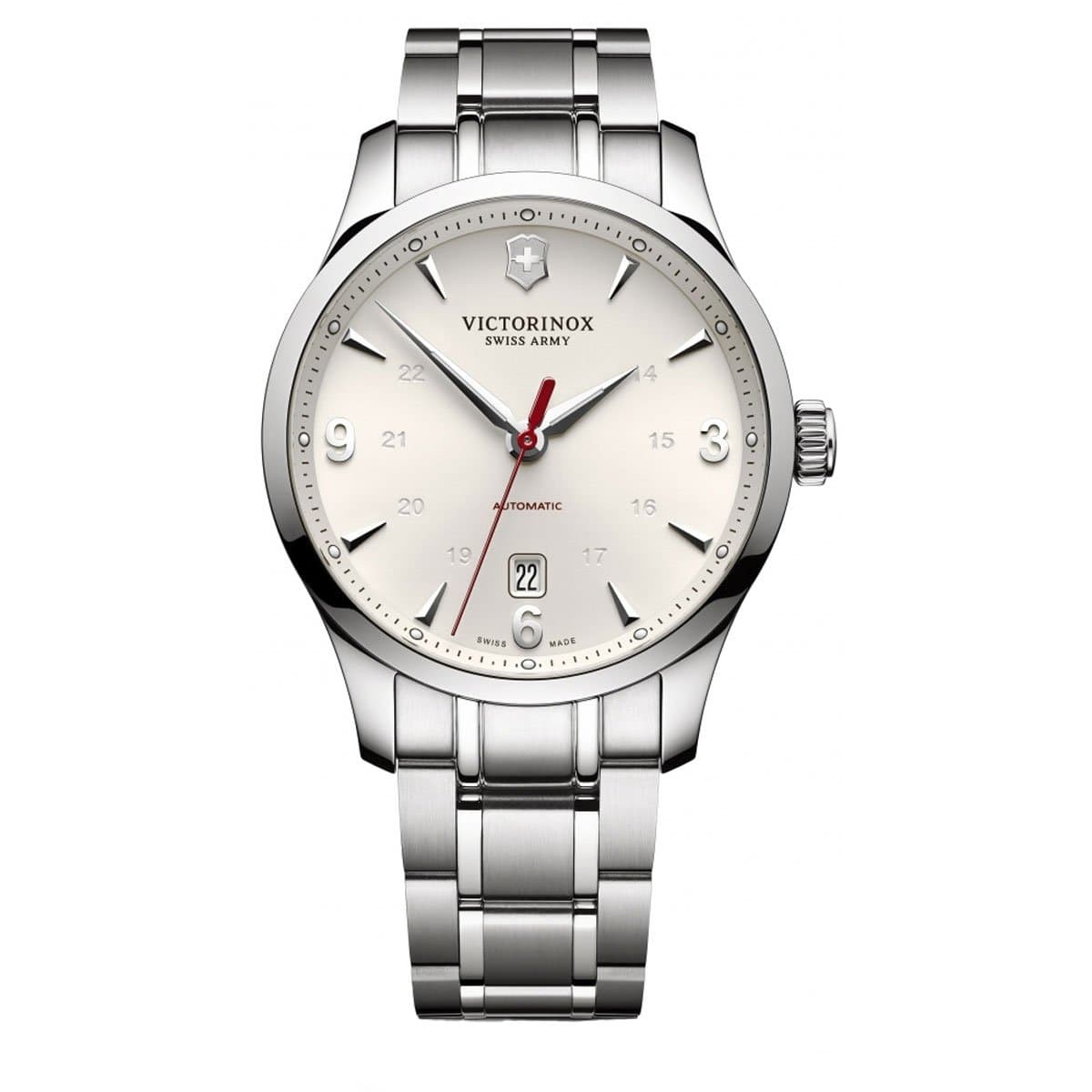 Victorinox Swiss Army Men's Automatic Watch with Black Dial Analogue Display Stainless Steel 241667