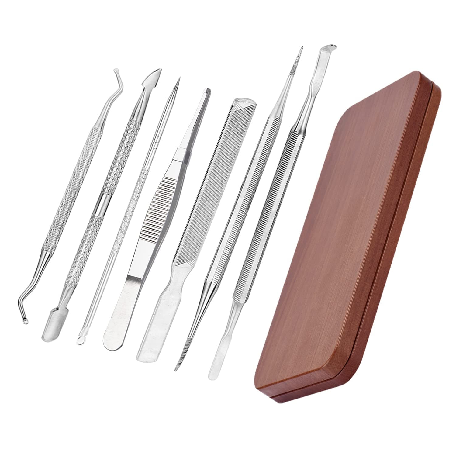 Premium 7Pcs/Set Stainless Steel Ingrown Toenail File and Lifter Double Sided Ingrown Toenail Care Set