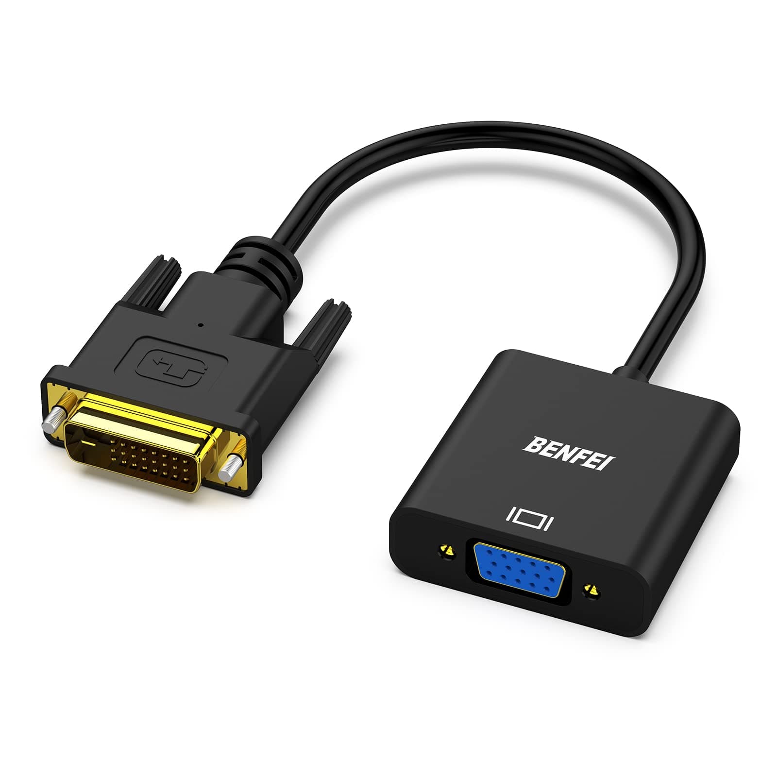 BENFEI Active DVI-D إلى محول VGA، محول DVI-D 24+1 إلى VGA ذكر إلى أنثى