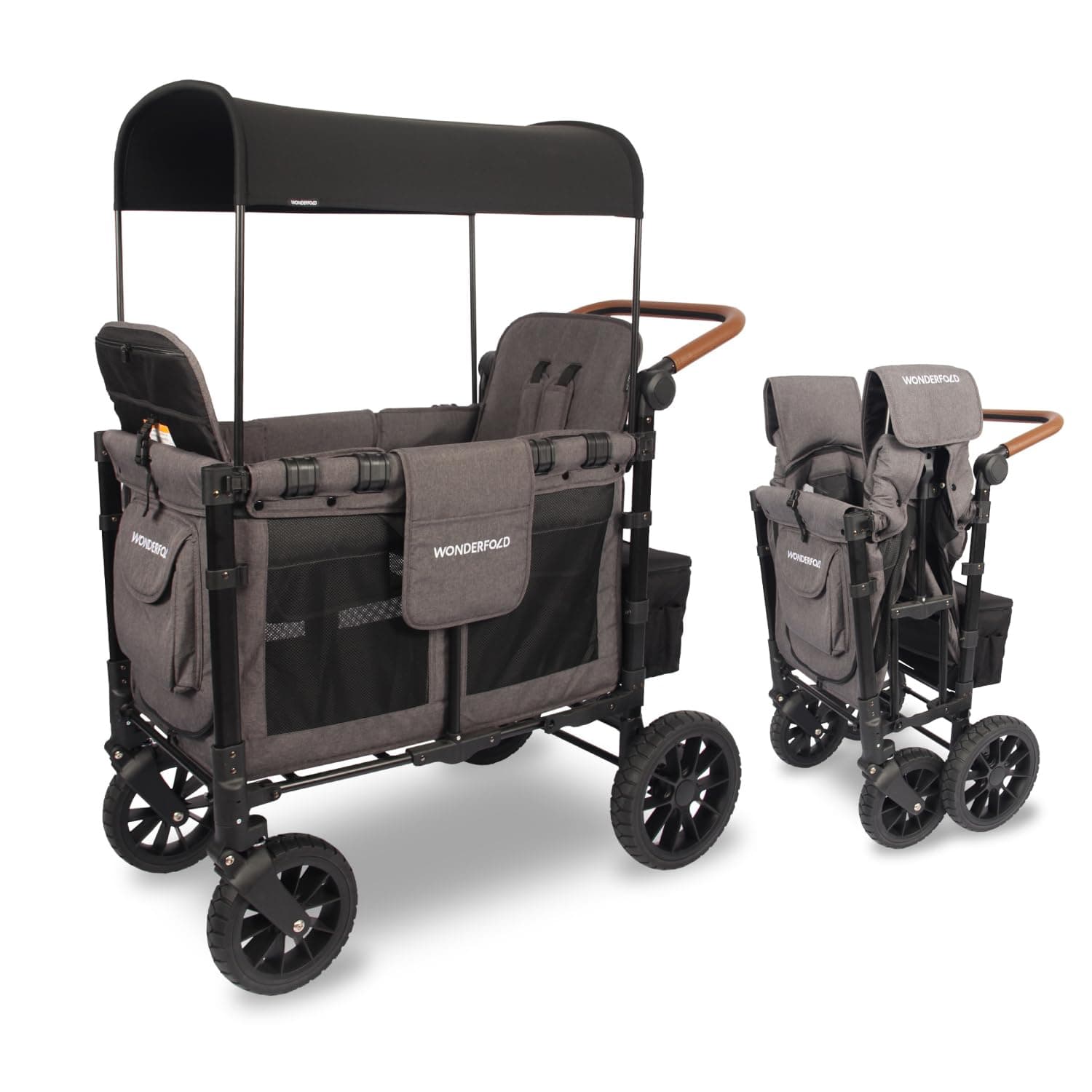 WonderFold W2 Luxe Stroller Wagon Charcoal Grey