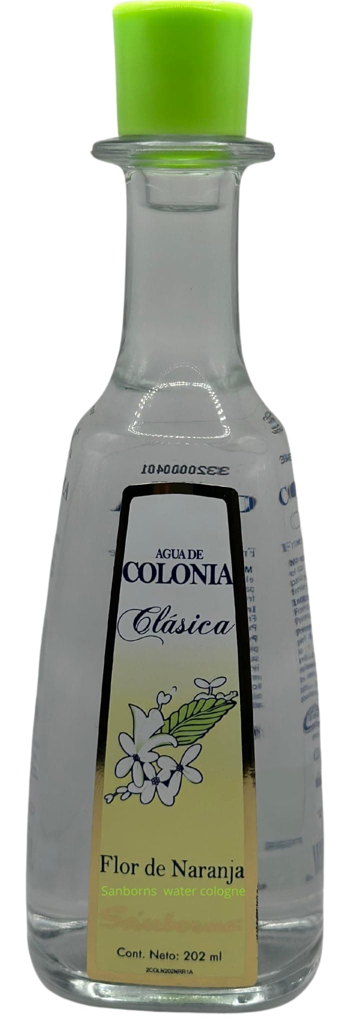 2 X Sanborns Agua De Colonia Clasica Flor De Naranja Unisex 202ml Each Glass Bottle