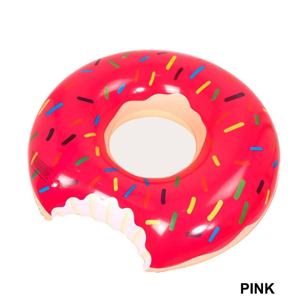 YOSIL Inflatable Donut Tube Pool Float Beach Swimming Toy Lilo Swim Ring LARGE (pink)