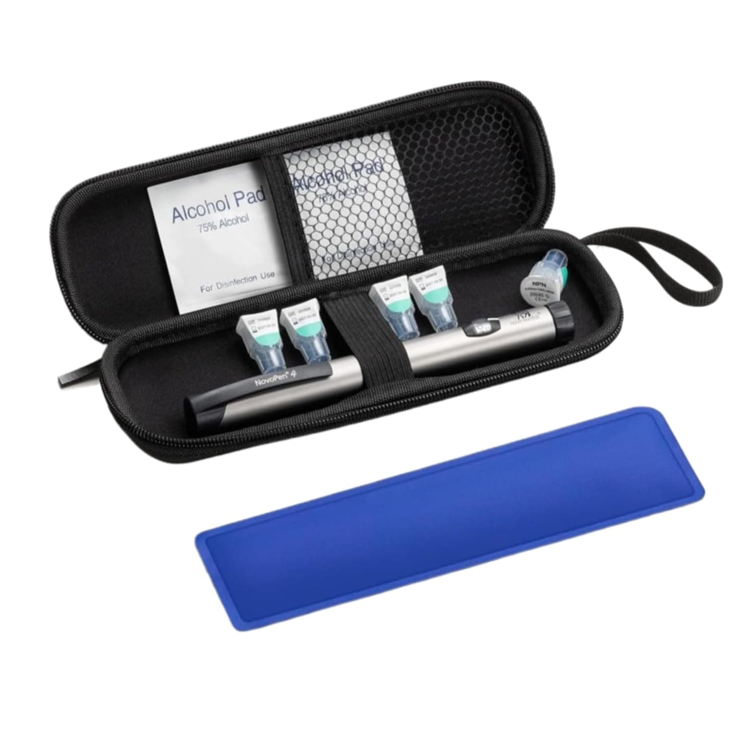 Insulin Cooler Travel Case, with 1 TSA Approved Reusable Ice Pack for Keep Insulin Pen, Pre-Filled Syring Case & Diabetic Supplies Cool When Travel