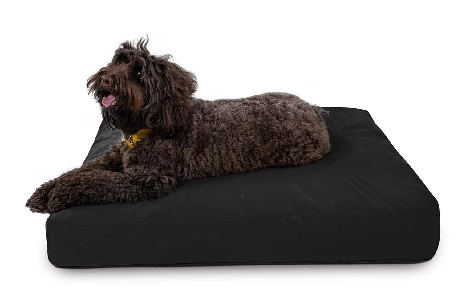 K9 BallisticsTough Rectangle Pillow Large Dog Bed - Removable Cover, Washable, Durable & Water Resistant Dog Bed Made for Big Dogs 40"x34", Obsidian Black