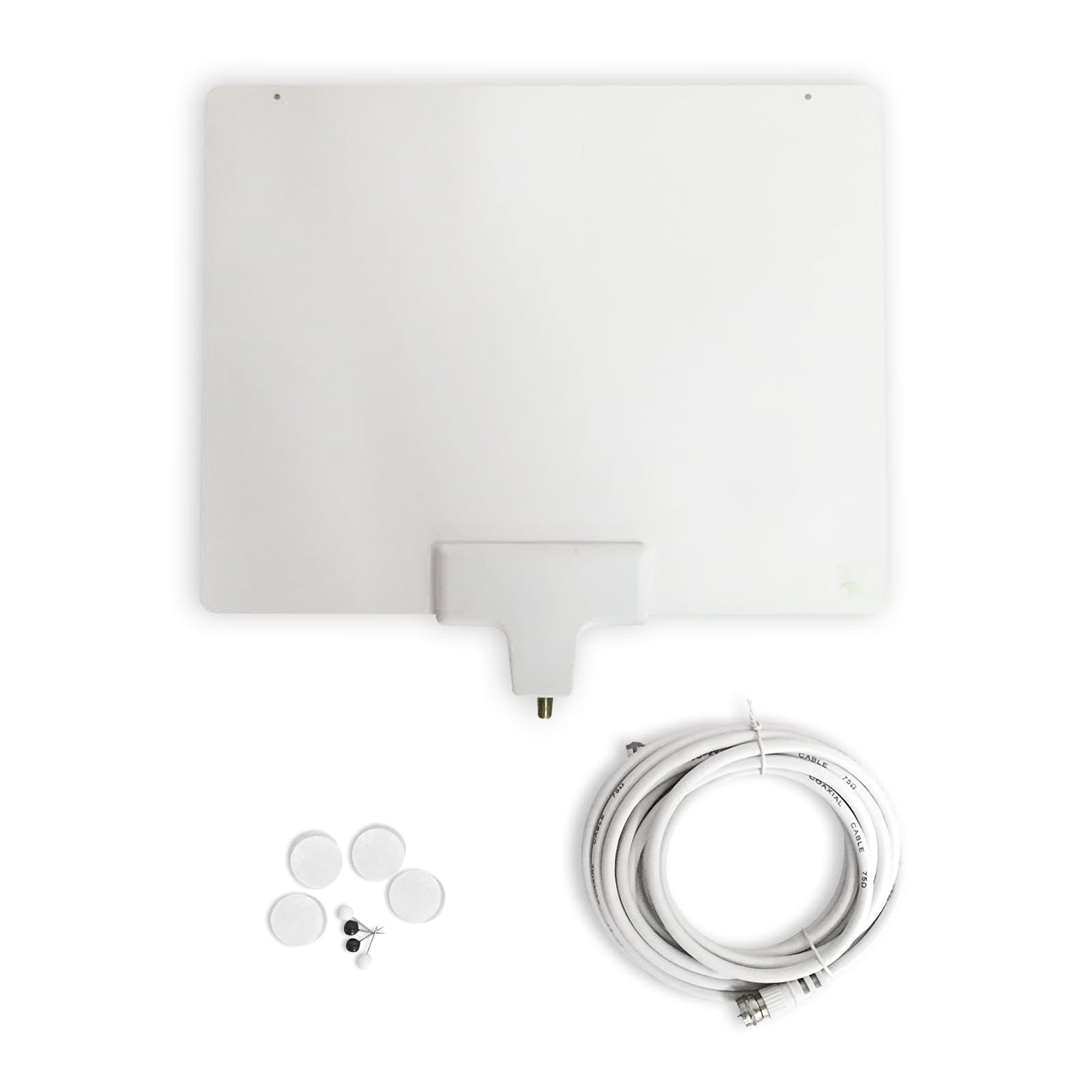 HDTV Antenna 35 Mile Range - Digital Satellite TV Receiver with Detachable Amplifier Power Supply for The Highest Amplified Performance 15-25 DB Antenna, 10ft Coax Cable and USB by Nove8tech
