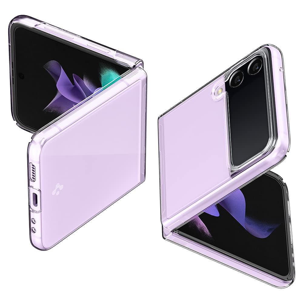 Spigen Galaxy Z Flip3 Case [SC-54B | SCG12] Fully Transparent, No Yellowing Lens Protection [0.8mm Thickness] Ultra Thin Weight 14g Ultra Light Perfect Fit Wireless Charging Compatible Galaxy Z Flip 3