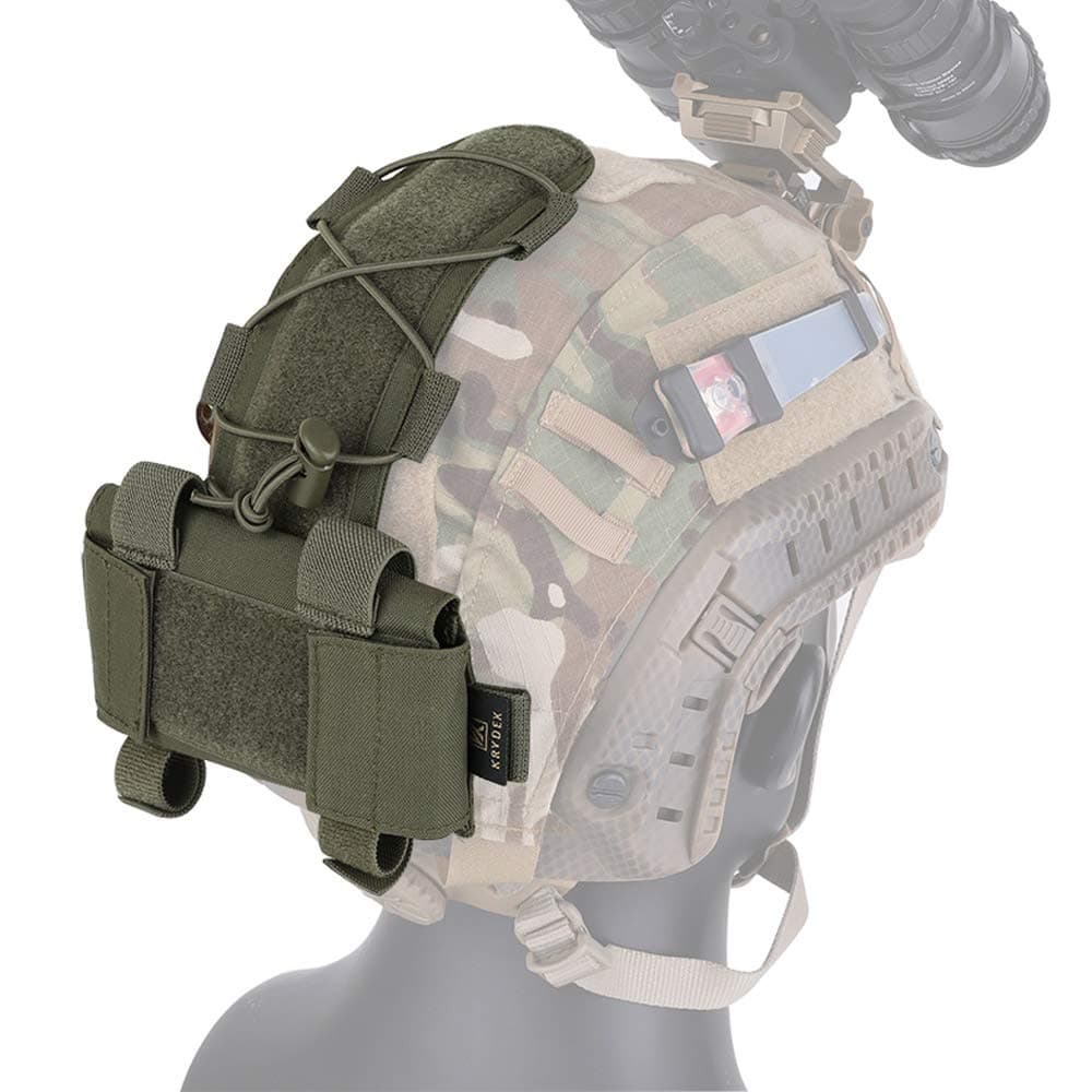 KRYDEX Tactical Helmet Battery Pouch Counterweight Pouch Helmet Battery Pack Balance Weight Bag with Hook&Loop for Tactical Helmet