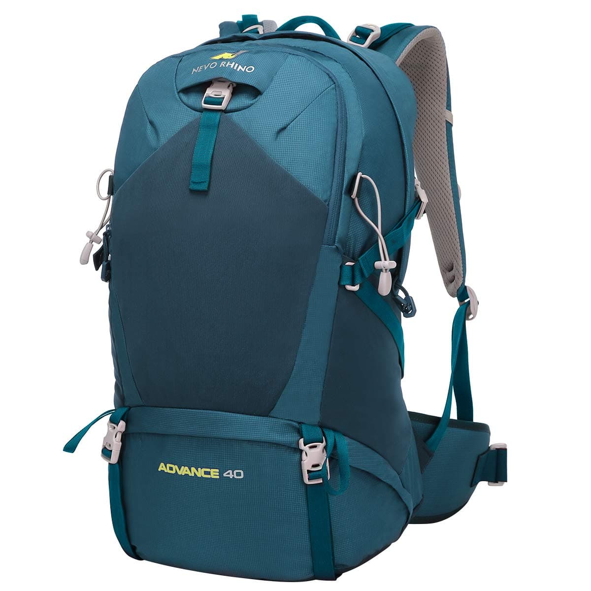 N NEVO RHINO Hiking Backpack, 40L/50L/60L/70L/80L Waterproof Camping Backpacking Daypack (Red 100L, 100L)