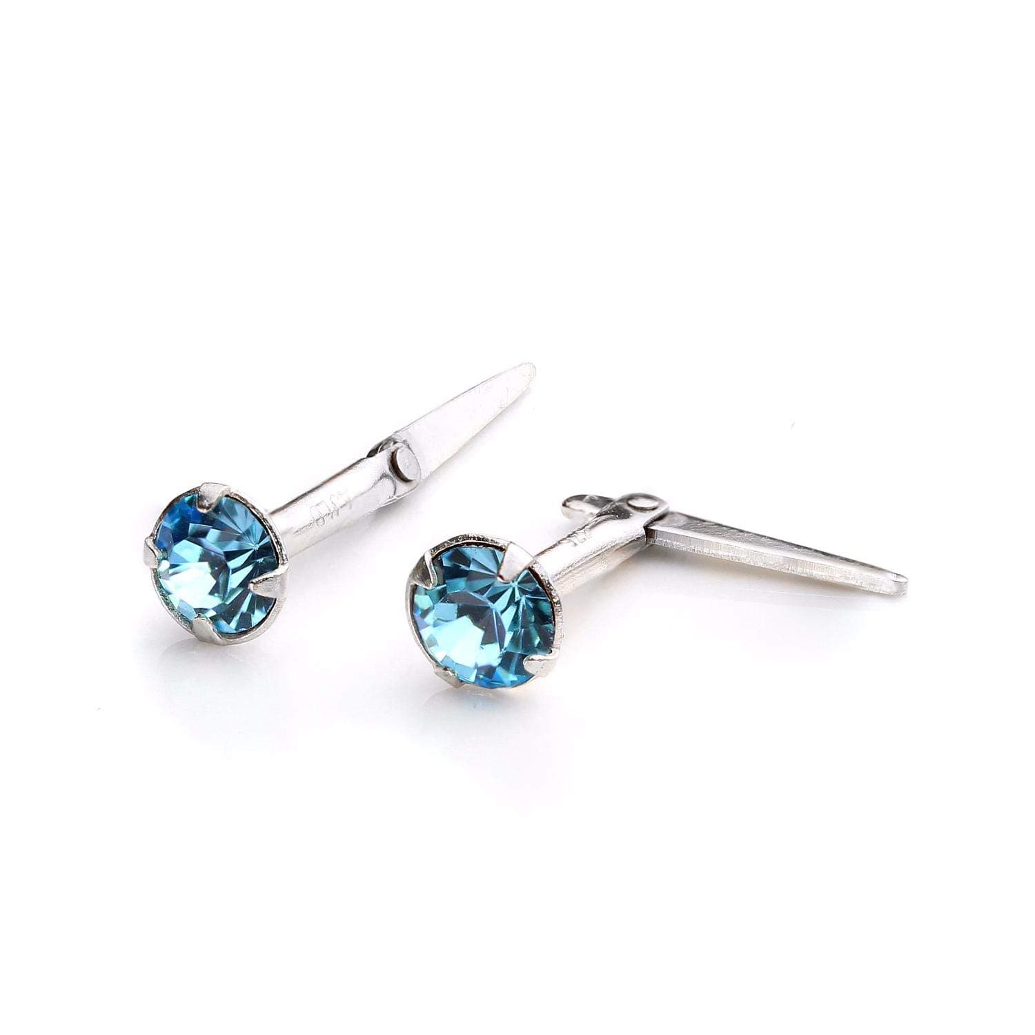 Sterling Silver Andralok Stud Earrings with 3mm Crystal