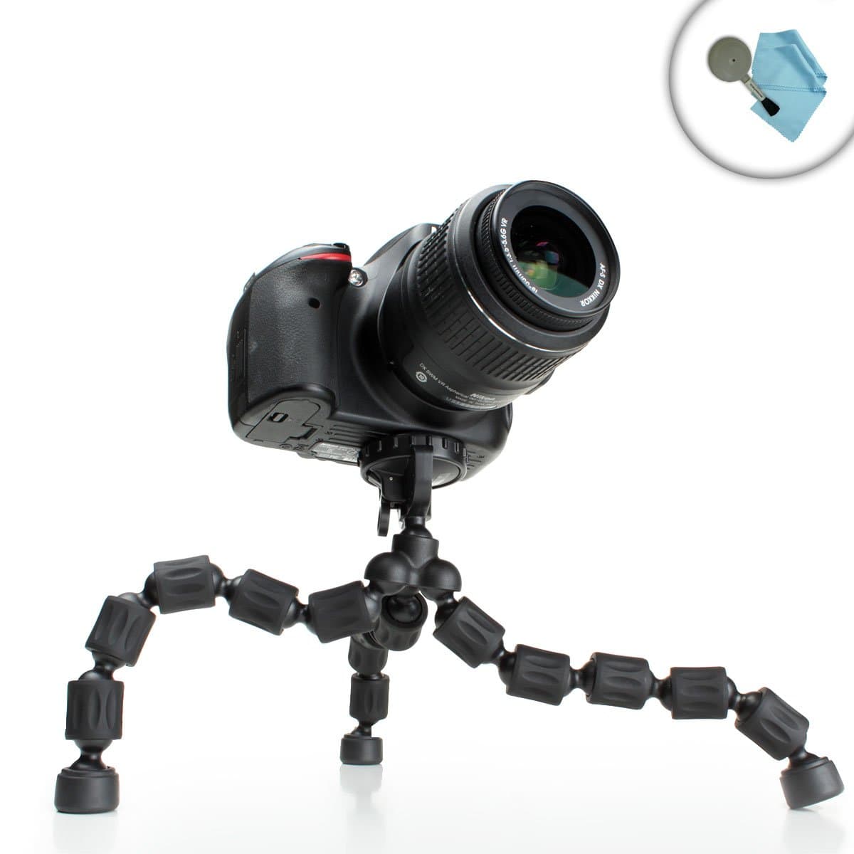 Flex Grip Flexible Leg Adjustable SLR-Zoom Tripod Holder Stand with Quick-Release for Nikon D7100 , D7000 , D610 , D800 , D5200 , D5100 , D3200 , P7700 and More Digital Cameras