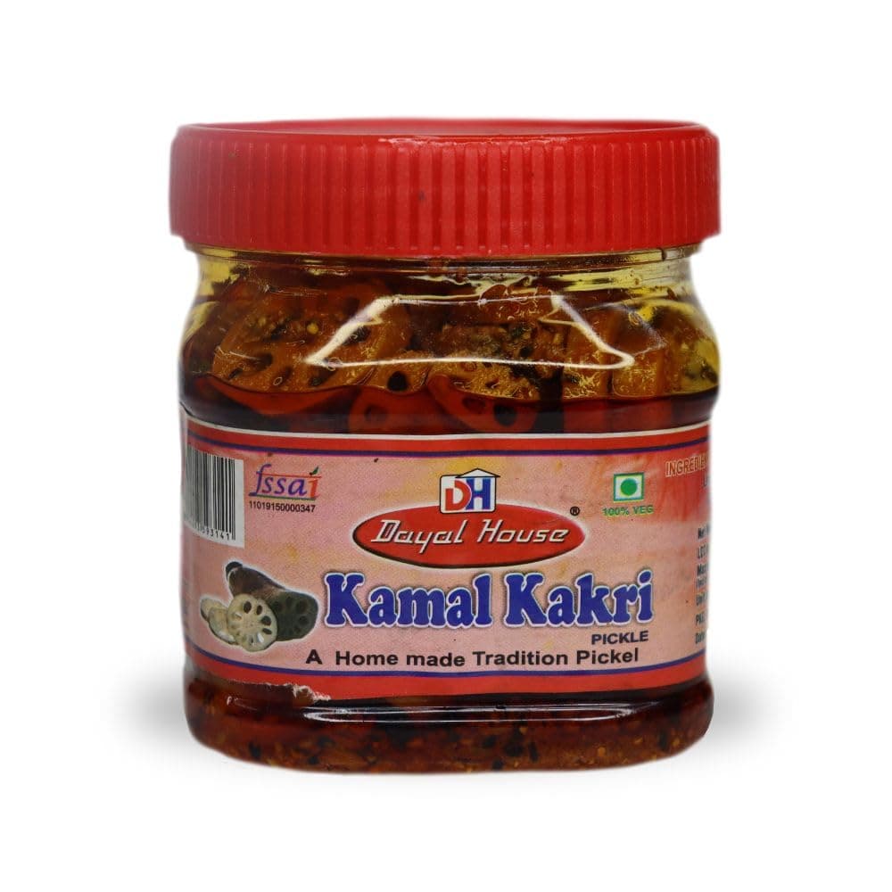 Dayal House Kamal Kakri pickle-400Gm Kamal Kakdi Ka Achar|Lotus Root Pickle | Natural Homemade Achaar | Healthy Lotus Stem-Root Pickle | Kashmiri Kamal Kakri | Pack of 1