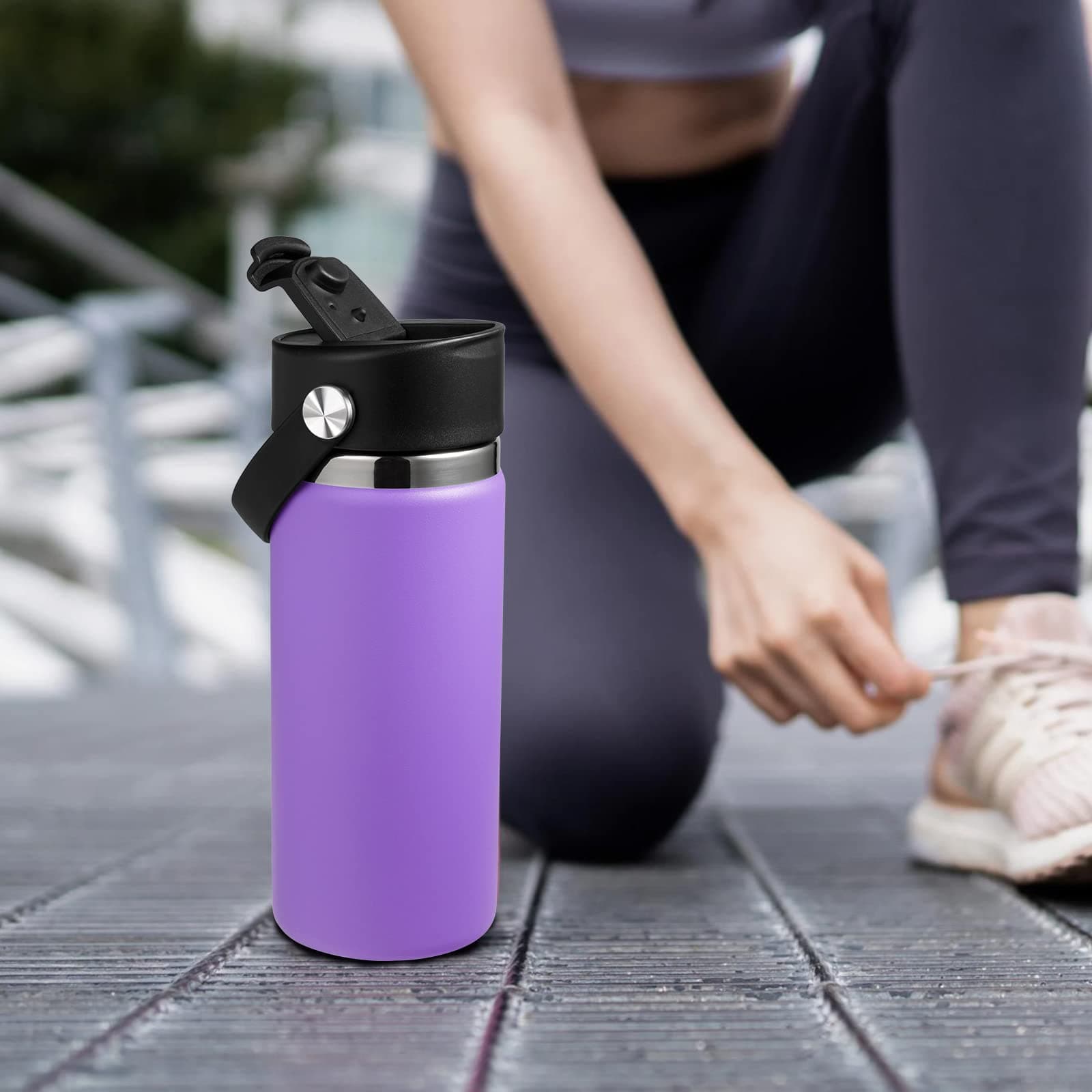 Lid for Hydro Flask Wide Mouth,Flip lid for Hydro Flask 12 16 18 20 32 40 oz Wide Mouth,Lid with Handle Replacement Cap for Hydroflask Wide Mouth Top