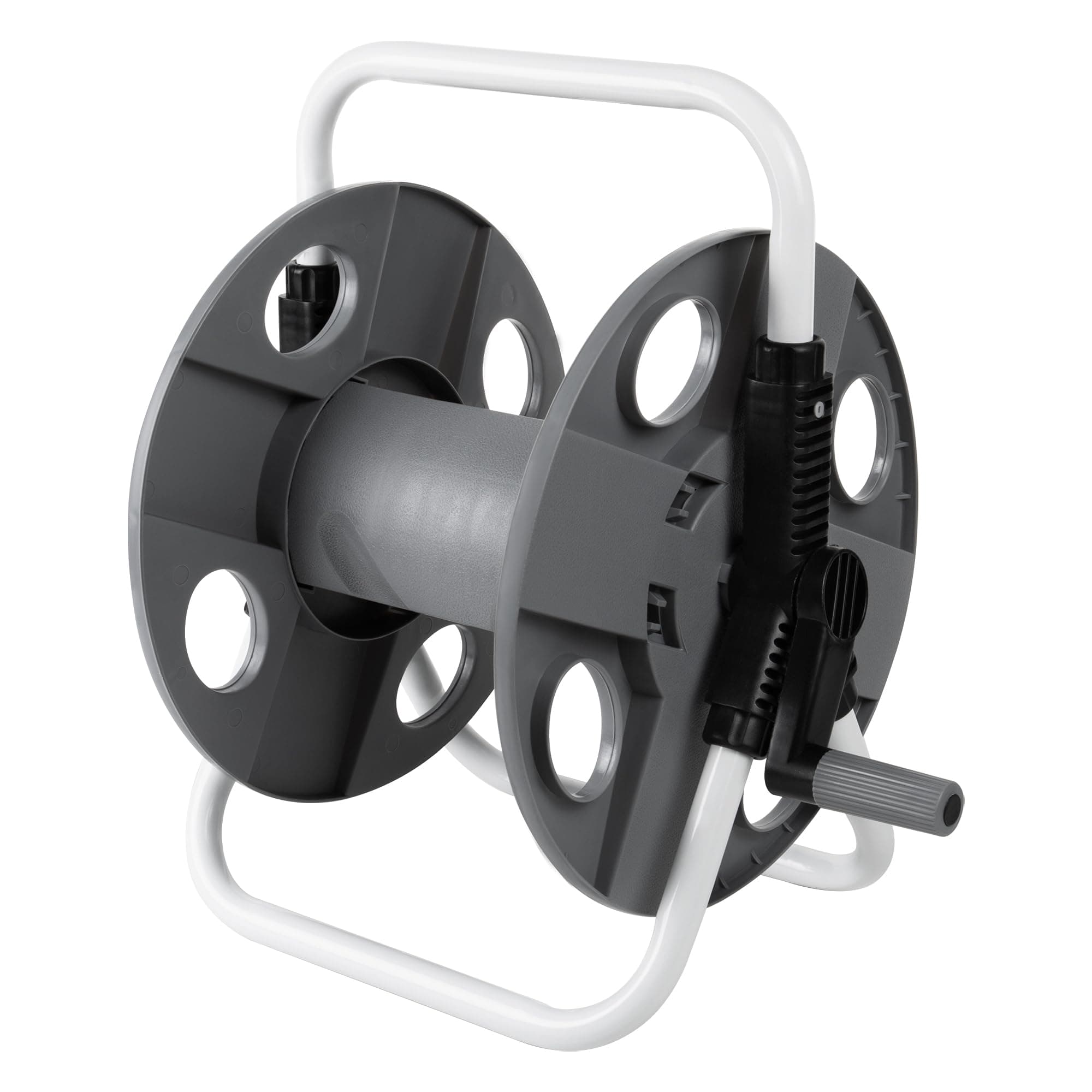 Albert AustinFreestanding Hose Reel Cart Lightweight Hose Pipe Reel Easy to Install Durable Weather Resistant Steel Frame Secure Stable Space Saving Storage Cart for Home Yard Patio Deck Garden