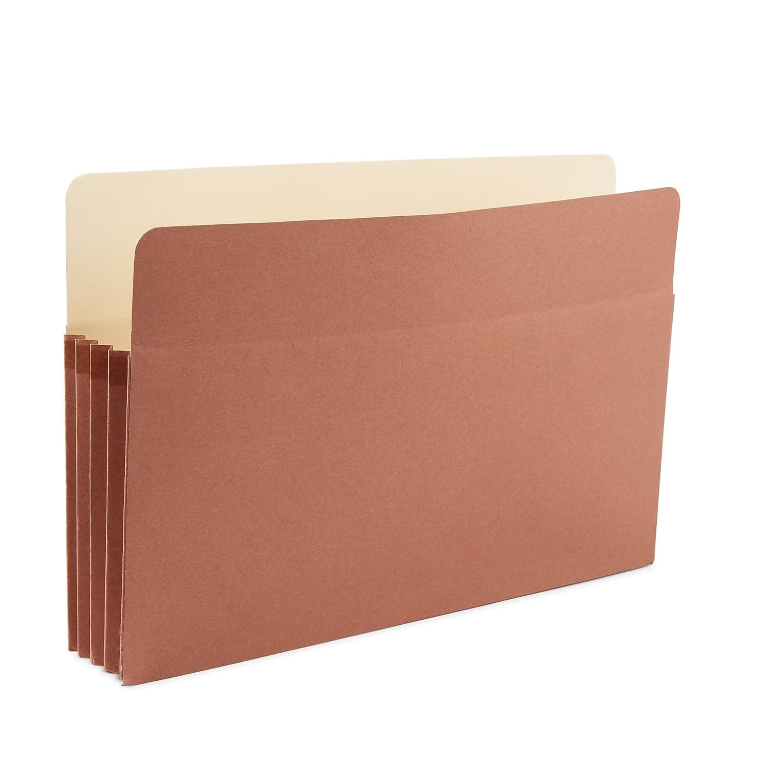 Staples Reinforced Expanding File Pockets, Legal Size, 3.5‑Inch Expansion, Heavy‑Duty Brown Accordion Folders – 25/Pack