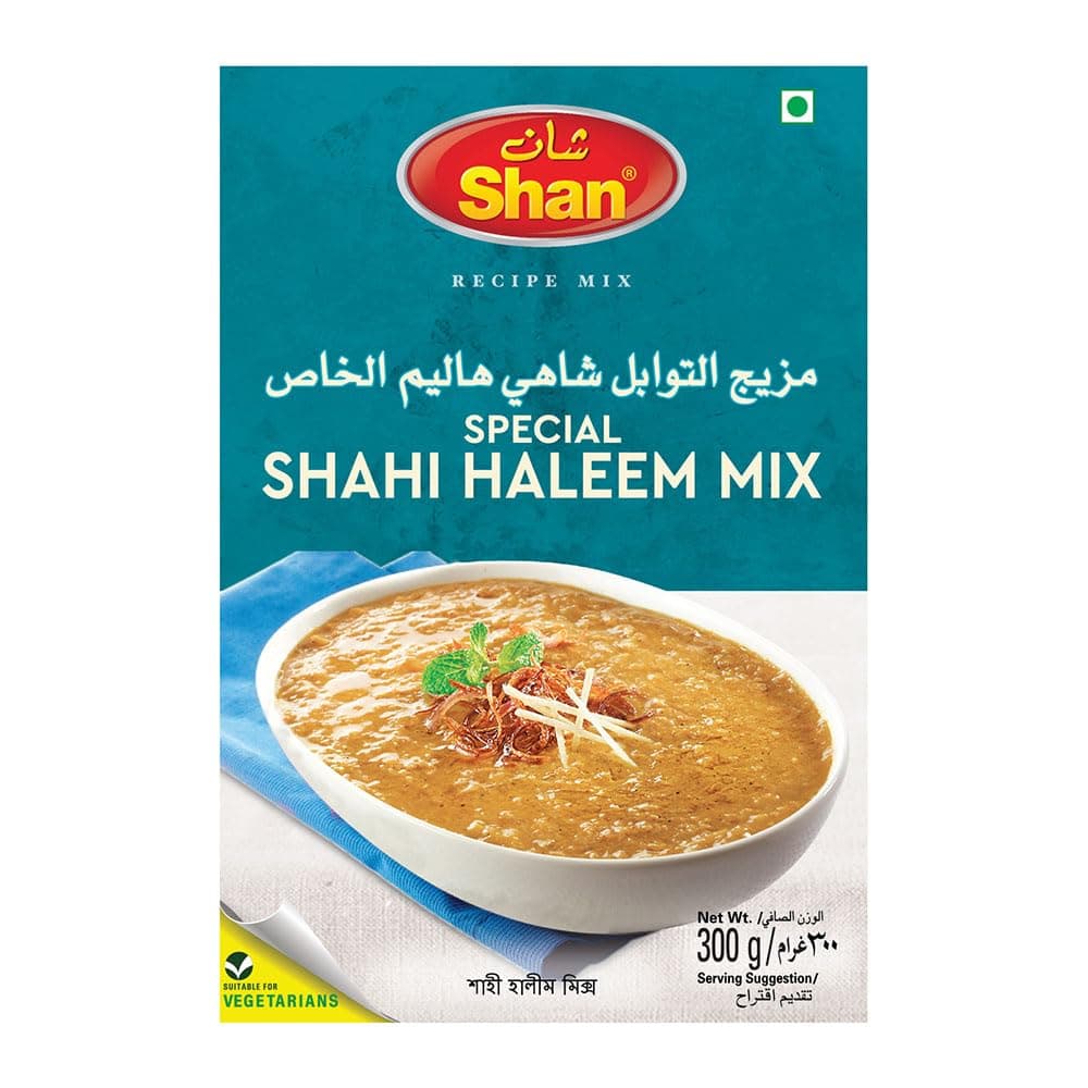 Shahi Haleem Recipe Mix 10.5 oz (300g) - Spice Powder for Traditional Meat, Lentil and Wheat Curry - Suitable for Vegetarians - Airtight Bag in a Box