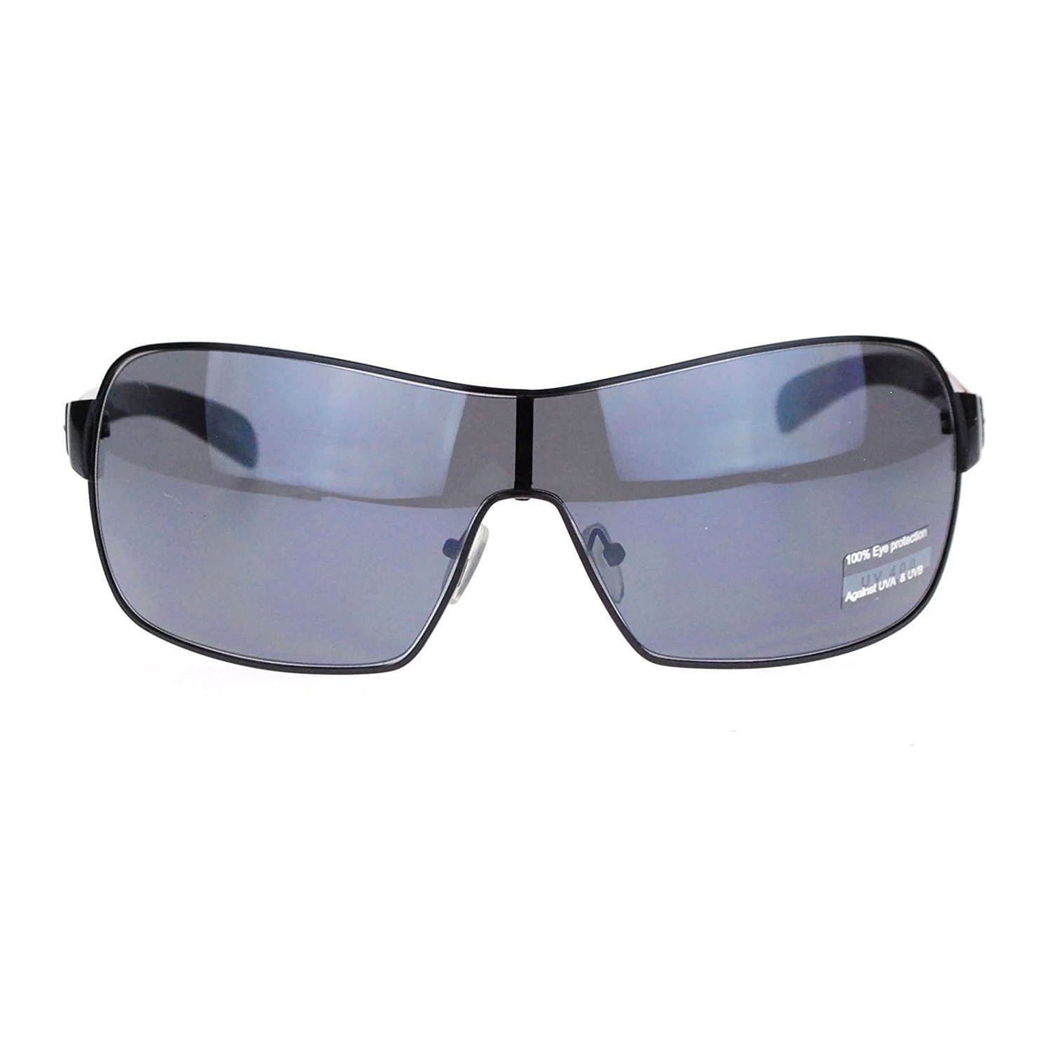 Mens Italian Designer Fashion Wrap Shield Sport Pilot Sunglasses