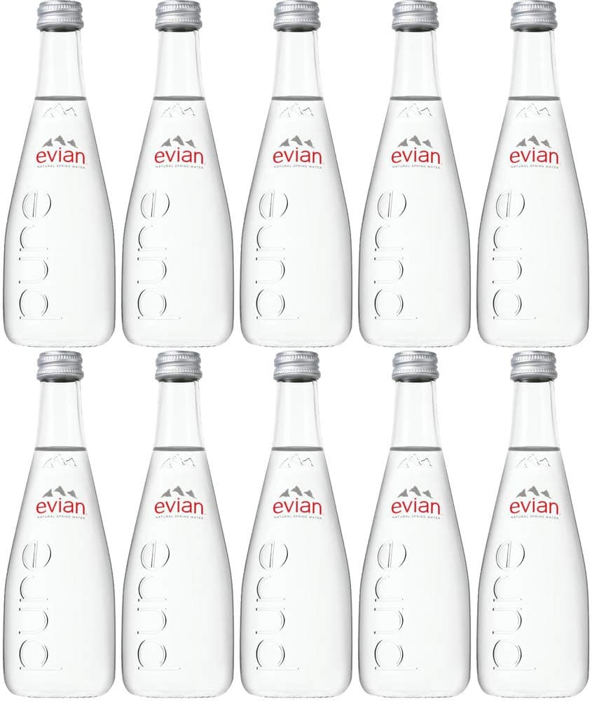 Natural Spring Water, 11.2oz Glass Bottle (Pack of 10, Total of 112 Oz)