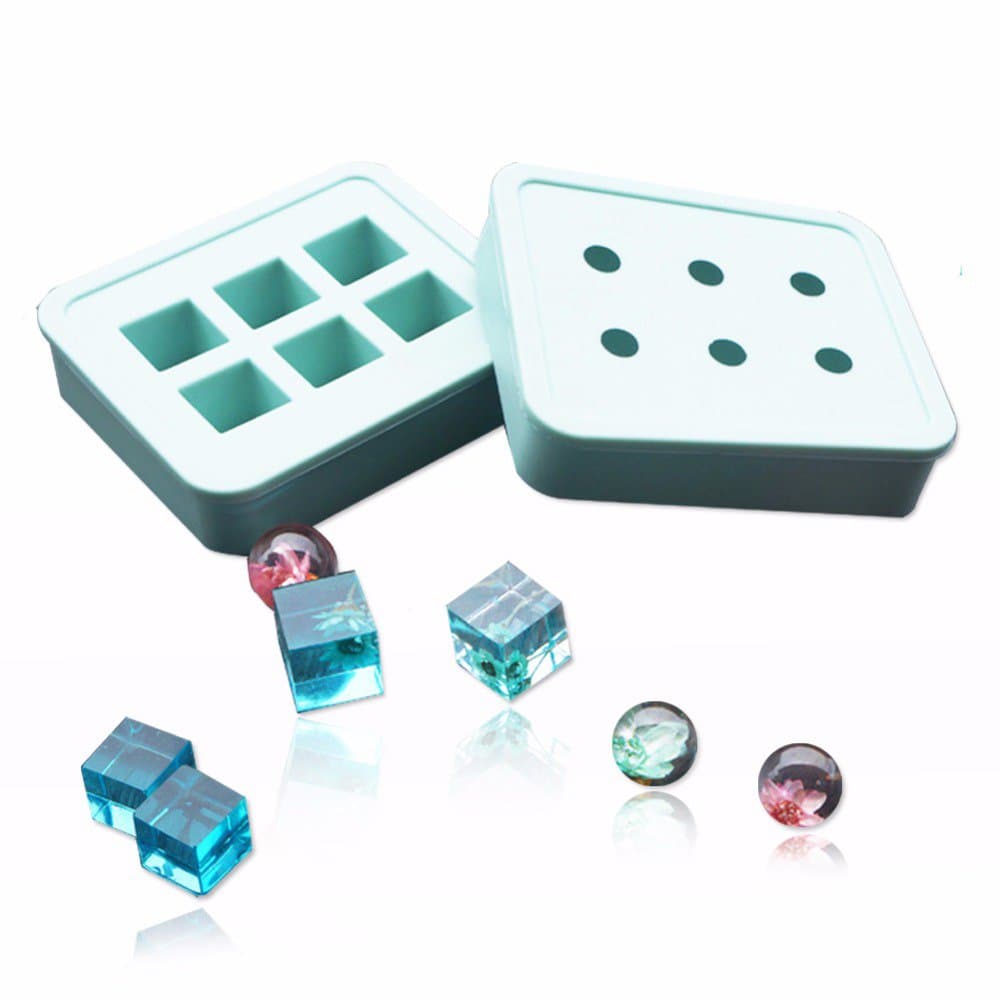 Silicone Jewelry Beads Making Mold Silicone Casting Mould for DIY Craft Making,2pcs