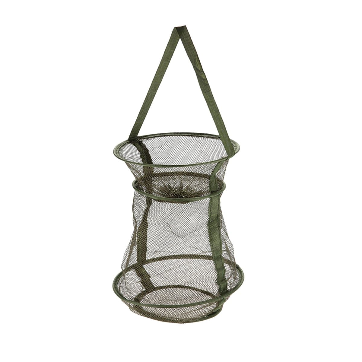 Bottle-Shaped Collapsible Mesh Fishing Cage/Fishing Net Portable and Durable,Perfect for Keeping Fishes/Smelt/Minnows/Crab/Shrimps/Lobsters(Green) (10" x 15.7")
