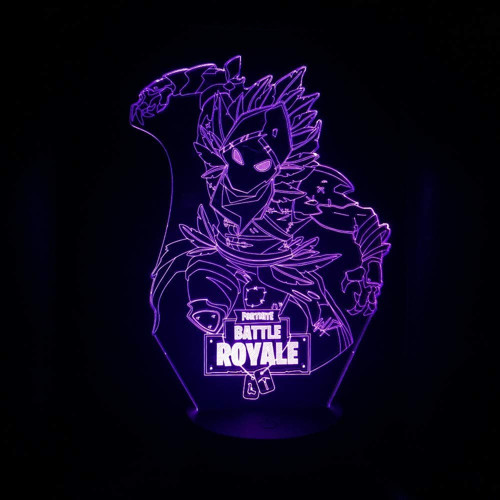QIANDONG1 Fortnited Battle Royale Raven 3D Led Night Light Touch Sensor Decorative Lamp Novelty Lighting Table Lamp Fornite Game Bedside