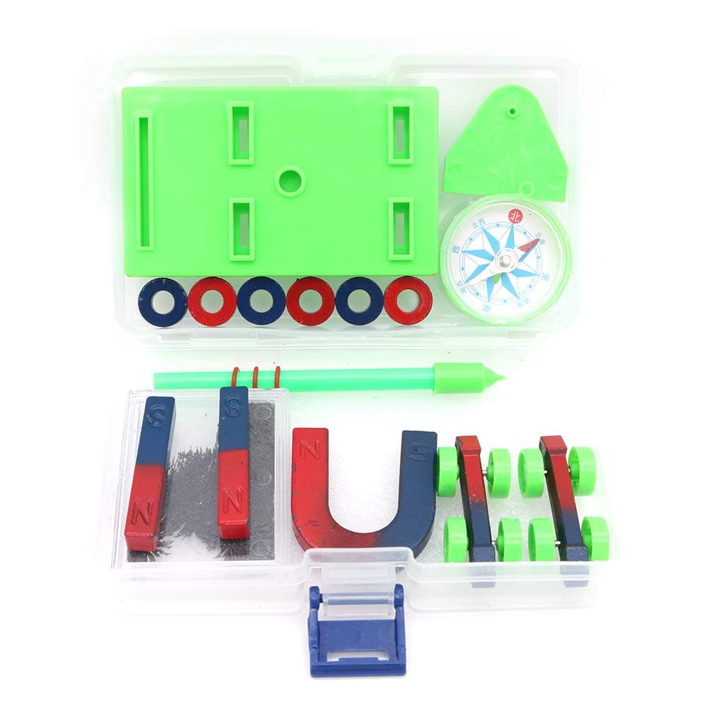 Physical magnet experiment set popular science U-shaped round bar magnet, iron powder box magnetic levitation experiment equipment