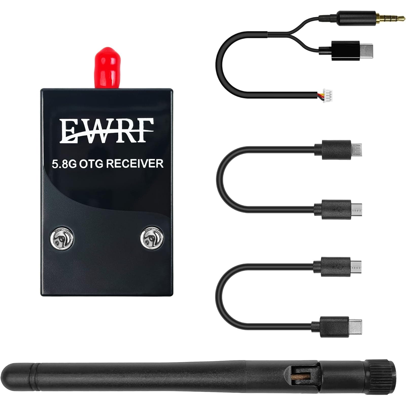 Radiolink 5.8G 48CH Wireless Image Transmission Receiver for RC8X Transmitter Display, Support Android Phone/Tablet,Work with Radiolink All-in-one 5.8G 48CH Wireless Image Transmission OSD Camera