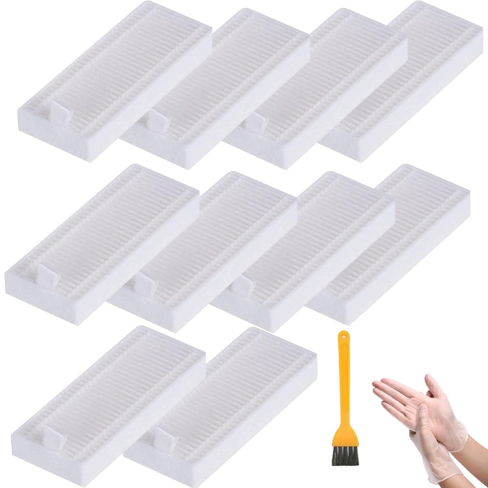 Replacement Parts Accessories Compatible with Coredy R380 1700Pa, R300 Robot Vacuum Cleaner 1400Pa 10 Filters