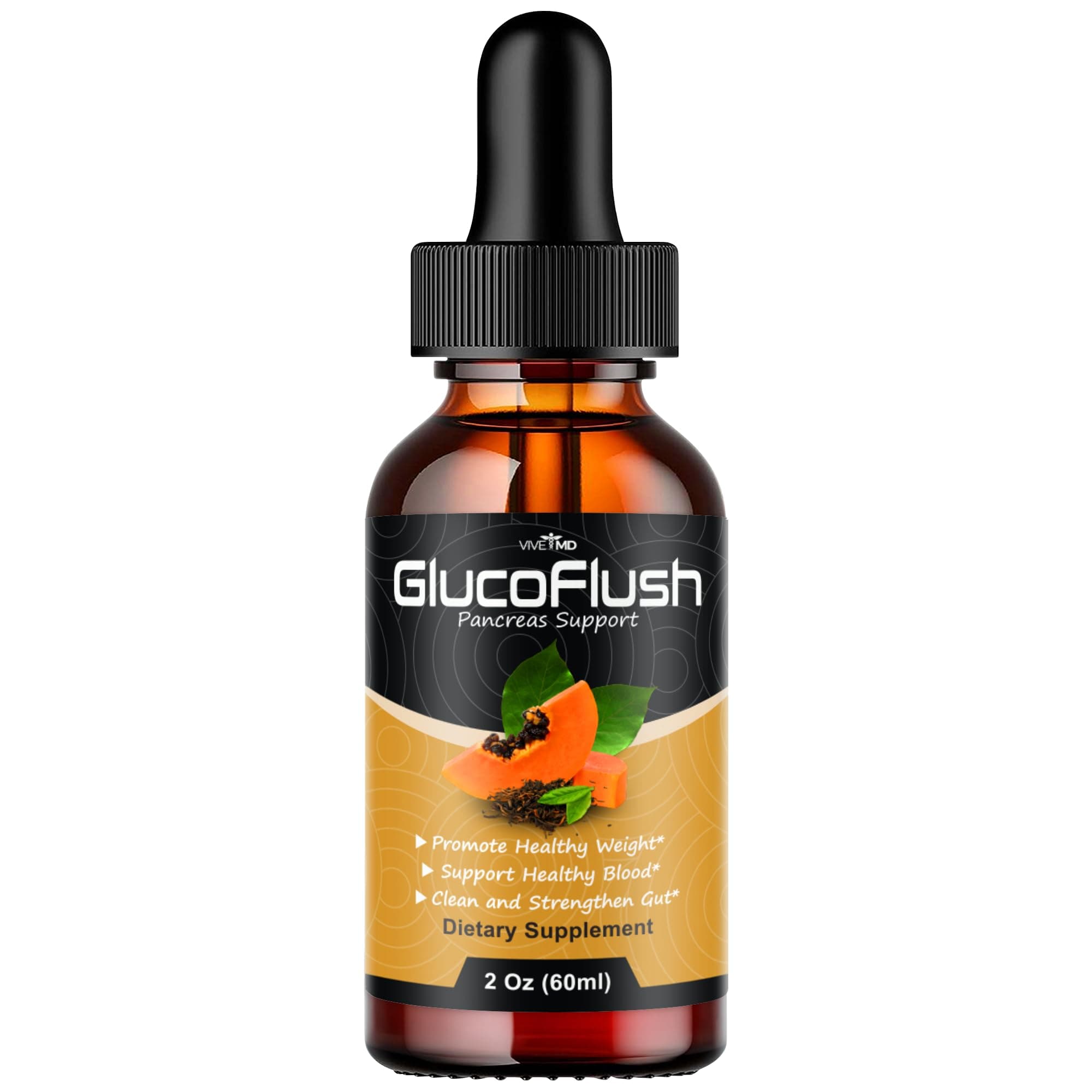 Glucoflush Liquid Drops, Glucoflush Healthy Blood Formula Support Supplement, Gluco Flush Drops Supplement Advanced Formula for Maximum Strength, Glucoflush Support Drops Reviews (1 Pack)