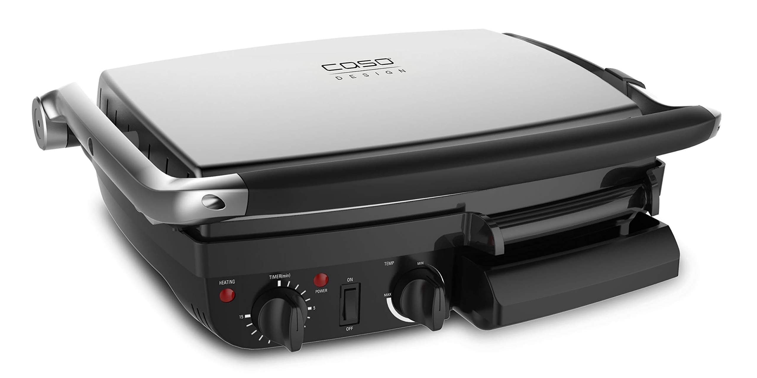CASO Germany Panini Grill and Griddle, Stainless Steel