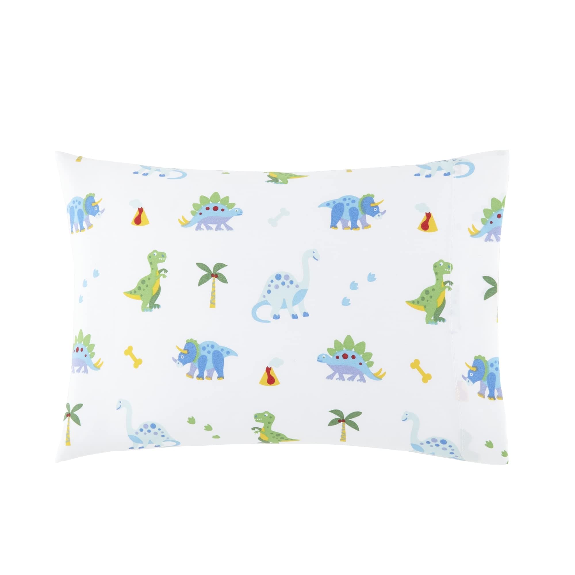 Wildkin Olive Kids Dinosaur Land 13 1/2 x 19 Hypoallergenic Toddler Pillowcase
