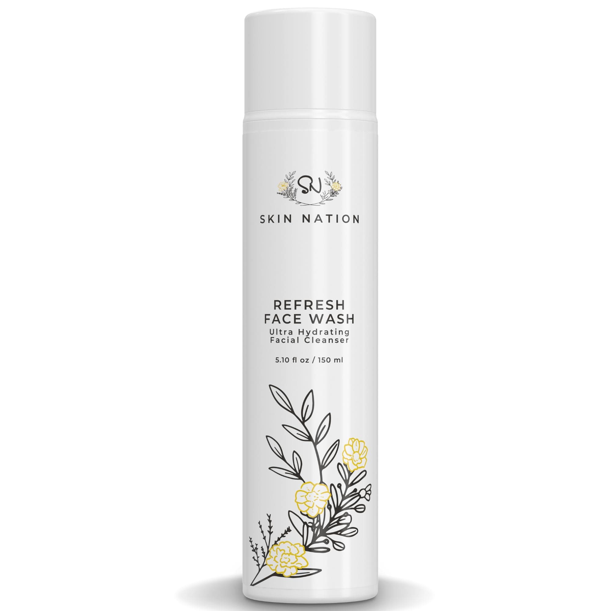 - Skin Nation Hydrating Gentle Face Wash with Organic Aloe and Chamomile for Dry, Oily and Sensitive Skin, Paraben Free and Sulfate Free, 5.1 Fl Oz, Made in USA