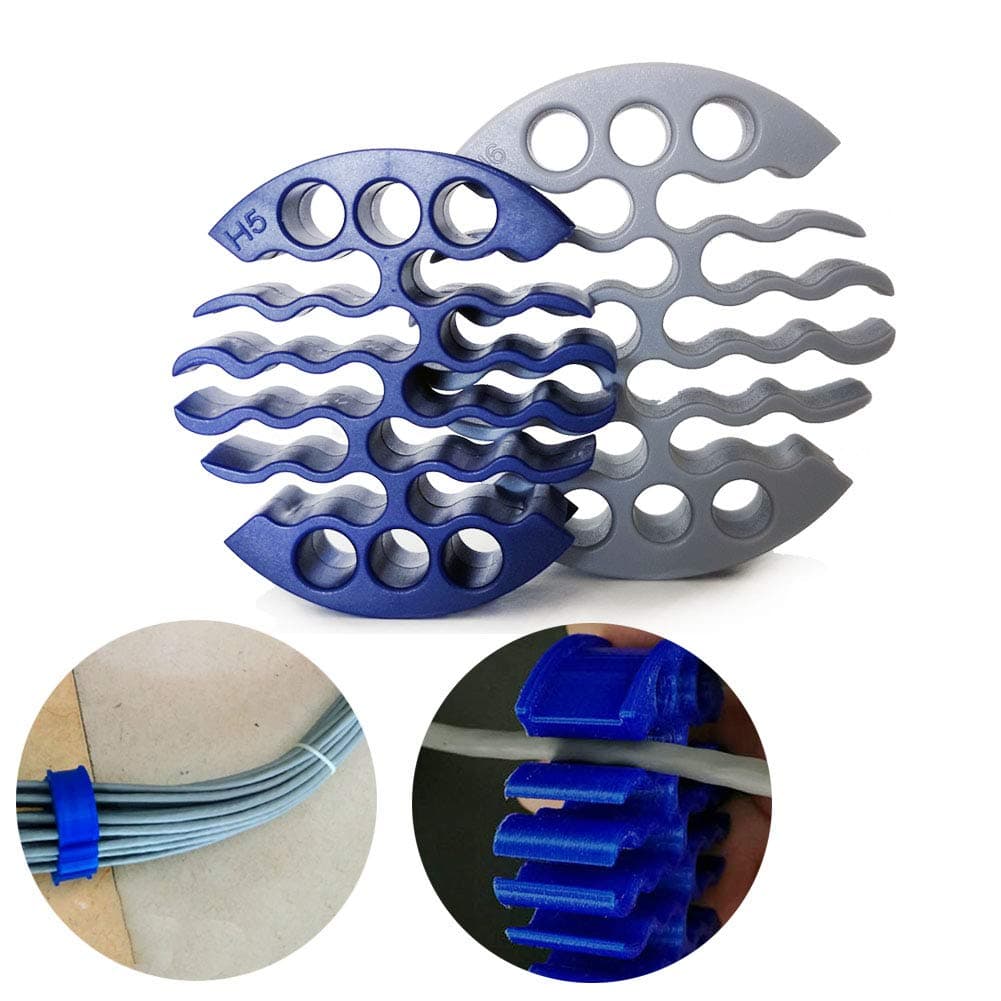 Cable Organizing Tool Network Cable Bundle Kit with Hook and Loop Fastener, Wire Comb for Data Center, Server Rooms and Machine Room Cat5 Cat6 Wire Management and Organizer