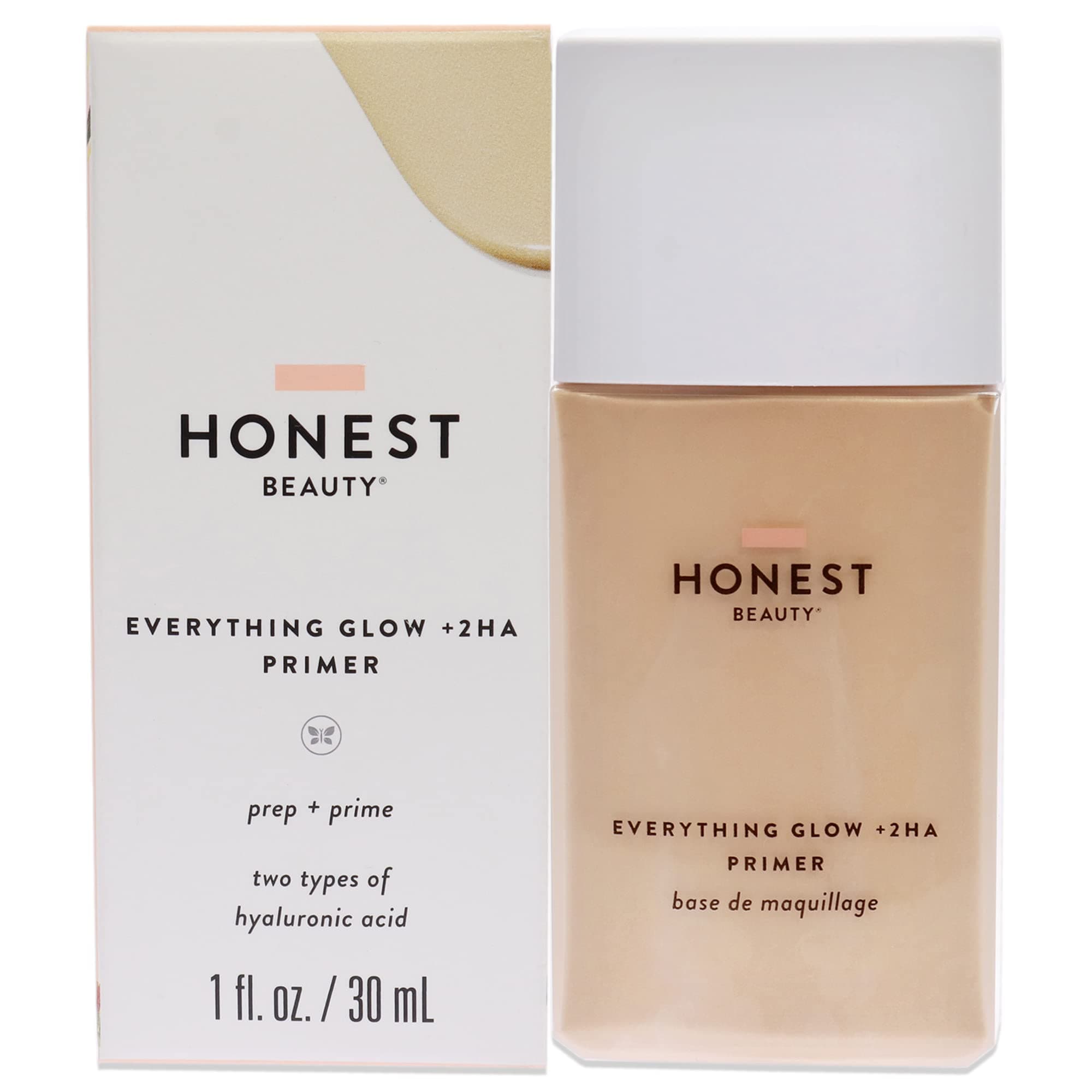 Honest Beauty Everything Primer, Glow with Hyaluronic Acid | Paraben Free, Dermatologist Tested, Cruelty Free | 1.0 fl. oz.