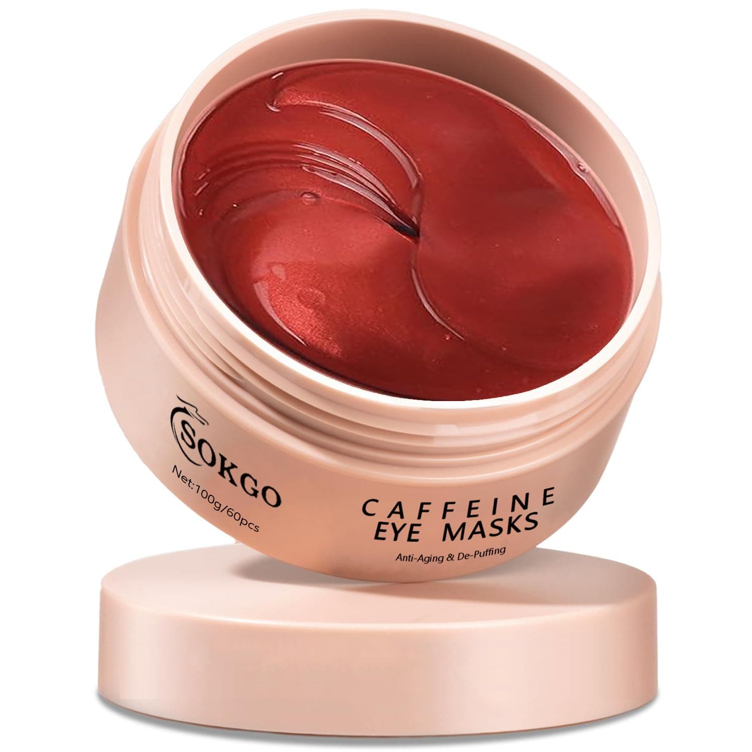 Professional Caffeine Eye Masks, Under Eye Patches for Puffy Eyes, Eye Masks for Dark Circle, Wrinkles and Fine Lines, Rejuvenating and Refreshing Eye Masks with Caffeine