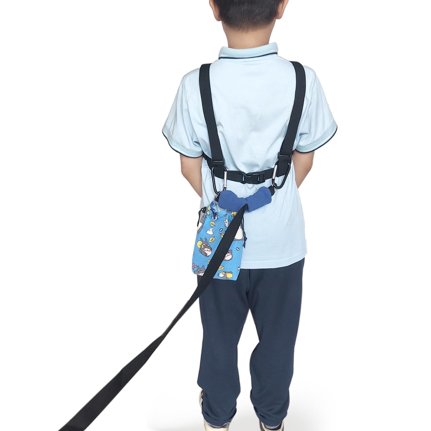Walking Harness for Older Children with Quick Grab Handle and Adjustable Tether for Autism Special Needs ADHD Safety Teens Harness with Pouch Removable Autism Awareness Puzzle